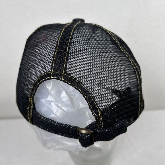 Yellowstone Dutton Ranch unisex trucker black mesh strap back pony tail - Picture 4 of 8